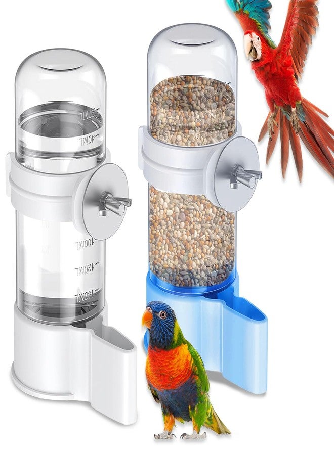 DAWZMR 2 PCS Automatic Bird Cage Water Dispenser, Parakeet Parrot Feeder Hanging Drinking - Image 1